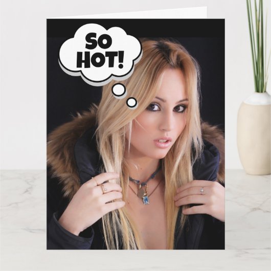 HOE FUNNY BLOND SEXY BIRTHDAY GROTE KAART VOOR HEM (Voorkant)