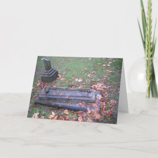 "Hoe ga je de eeuwigheid doorbrengen?" Hallowe’en  Kaart (Voorkant)