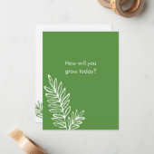 Hoe ga je vandaag groeien? notitiekaartje (Voorkant / Achterkant in situ)
