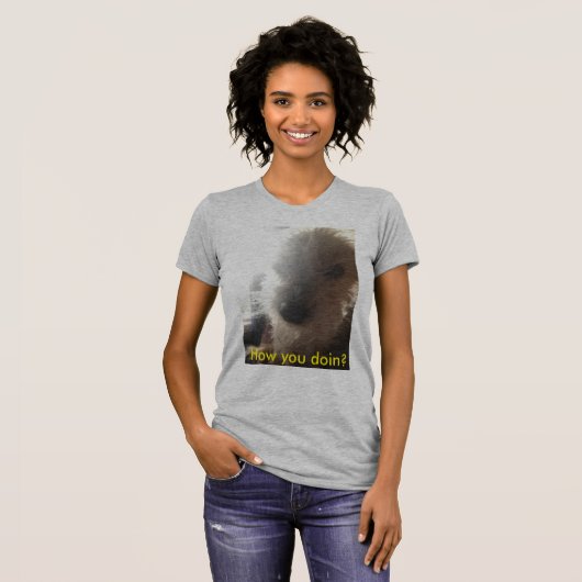 Hoe gaat het? Hond T-shirt (Voorkant volledig)