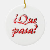 Hoe gaat het? keramisch ornament (Voorkant)