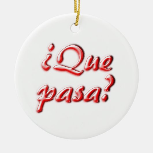 Hoe gaat het? keramisch ornament (Voorkant)