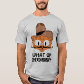 Hoe gaat het met Hoss? Cartoon Mustache Cat Señor  T-shirt (Voorkant)