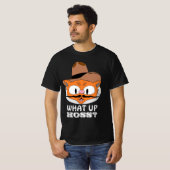 Hoe gaat het met Hoss? Cartoon Mustache Cat Señor  T-shirt (Voorkant volledig)