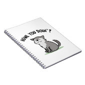 Hoe gaat het met je, grappige babywolf-pun notitieboek (Rechterzijde)
