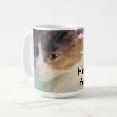 Hoe gaat het met je katachtige? koffiemok (Voorkant links)