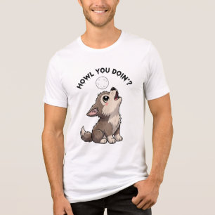 "Hoe gaat het met je?" Mooie Wolf Tri-Blend Shirt