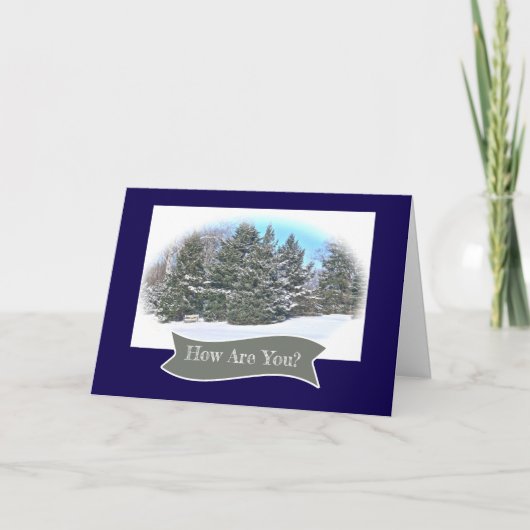 "HOE GAAT HET MET JE?" VREEDZAME WINTERLANDSCHAP KAART (Voorkant)