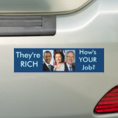 Hoe gaat het met je werk? bumpersticker (Op auto)