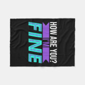 Hoe gaat het met je zelfmoordpreventie bewustzijn? fleece deken (Voorkant (Horizontaal))