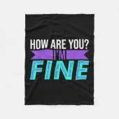 Hoe gaat het met je zelfmoordpreventie bewustzijn? fleece deken (Voorkant)