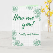 Hoe gaat het met jou? Denk aan jou Kaart (Gele Bloem)