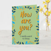 Hoe gaat het met jou? Denk aan jou Kaart (Gele Bloem)