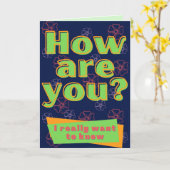 Hoe gaat het met jou? Denk aan jou Kaart (Gele Bloem)