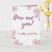 Hoe gaat het met jou? Denk aan jou Kaart (Gele Bloem)