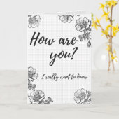 Hoe gaat het met jou? Denk aan jou Kaart (Gele Bloem)