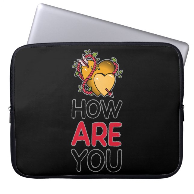 Hoe gaat het met jou? laptop sleeve (Voorkant)