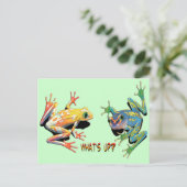 Hoe gaat het met kikkers? briefkaart (Staand voorkant)