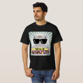 Hoe gaat het met MEOW? Cartoon Kat met zonnebril T-shirt (Voorkant volledig)