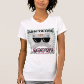 Hoe gaat het met MEOW? Kat gezicht met zonnebril T T-shirt (Voorkant)