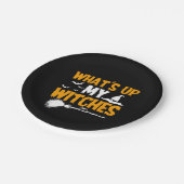 Hoe gaat het met mijn heksen? | Halloween Papieren Bordje (Gekanteld)