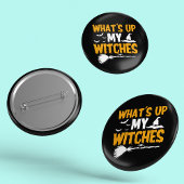 Hoe gaat het met mijn heksen? | Halloween Ronde Button 5,7 Cm
