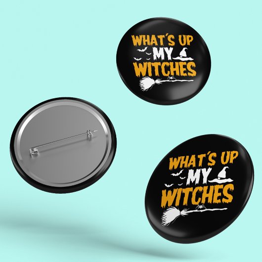 Hoe gaat het met mijn heksen? | Halloween Ronde Button 5,7 Cm