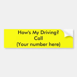 Hoe gaat het met mijn rijden? bumpersticker