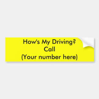 Hoe gaat het met mijn rijden? bumpersticker