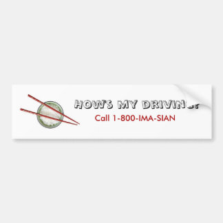 Hoe gaat het met mijn rijden? bumpersticker