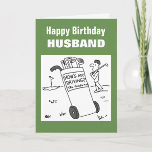 Hoe gaat het met mijn rijden? Funny Golf Card Kaart