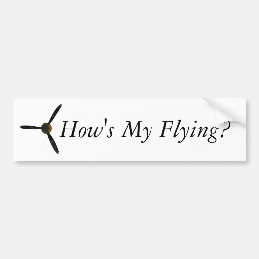 Hoe gaat het met mijn vliegen? bumpersticker (Voorkant)