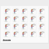 Hoe gaat het nu echt met je? vierkante sticker (Vel)