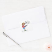 Hoe gaat het nu echt met je? vierkante sticker (Envelop)