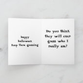 HOE GAAT HET OM MIJN COSTUME=HALLOWEEN KAART (Binnen)