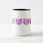 Hoe gaat je dag? tweekleurige koffiemok (Center)