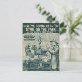 Hoe gaat u "Em neer houden op het Boerderij"? Briefkaart (Staand voorkant)