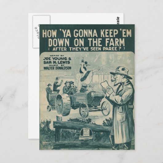 Hoe gaat u "Em neer houden op het Boerderij"? Briefkaart (Voorkant / Achterkant)