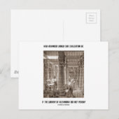 Hoe geavanceerd de beschaving als Library Alexandr Briefkaart (Voorkant / Achterkant)