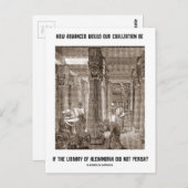 Hoe geavanceerd de beschaving als Library Alexandr Briefkaart (Voorkant / Achterkant)