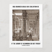 Hoe geavanceerd de beschaving als Library Alexandr Briefkaart (Voorkant)