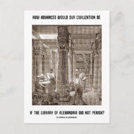 Hoe geavanceerd de beschaving als Library Alexandr Briefkaart