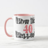 Hoe gebeurde dat 40? - Mok met tweetone koffie (Links)
