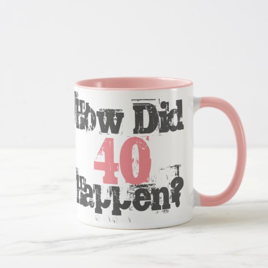 Hoe gebeurde dat 40? - Mok met tweetone koffie (Rechts)