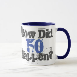 Hoe gebeurde dat 50? - Mok met tweetone koffie