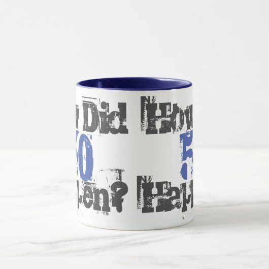 Hoe gebeurde dat 50? - Mok met tweetone koffie (Midden)