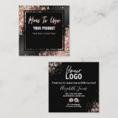 Hoe gebruikt u de kleine Roos Gold Instruction Car Vierkante Visitekaartje (Voorkant / Achterkant)