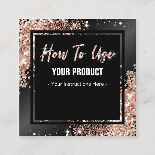 Hoe gebruikt u de kleine Roos Gold Instruction Car Vierkante Visitekaartje (Voorkant)