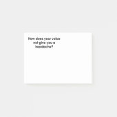 Hoe geeft uw stem u geen hoofdpijn post-it® notes (Voorkant)