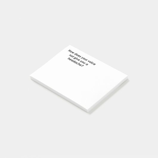 Hoe geeft uw stem u geen hoofdpijn post-it® notes (Schuin)